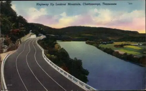 Ak Chattanooga Tennessee USA, Highway Up Lookout Mountain