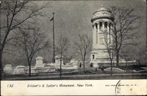 Ak New York City USA, Soldier's and Sailor's Monument