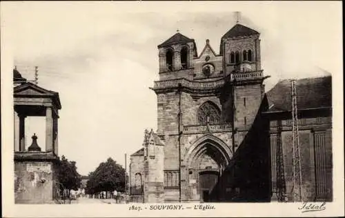 Ak Souvigny Allier, Kirche