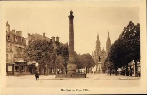 Ak Moulins-Allier, Place d'Allier