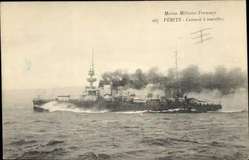 Ak Französisches Kriegsschiff Verite, Französische Marine