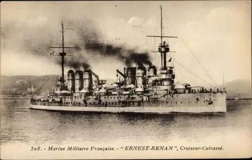 Ak Französisches Kriegsschiff Ernest Renan, Französische Marine