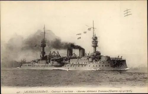 Ak Französisches Kriegsschiff Jaureguiberry, Französische Marine