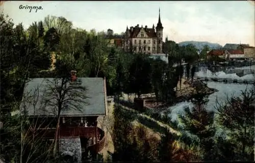 Ak Grimma in Sachsen, Teilansicht