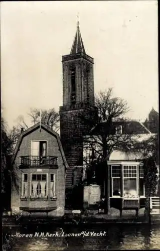 Ak Loenen aan de Vecht Utrecht, Toren N. H. Kerk