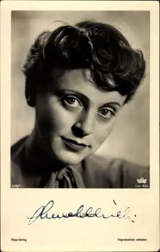 Ak Schauspielerin Luise Ullrich, Portrait, Autogramm