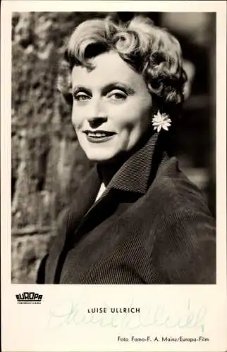 Ak Schauspielerin Luise Ullrich, Portrait, Film Eine Frau von heute, Autogramm