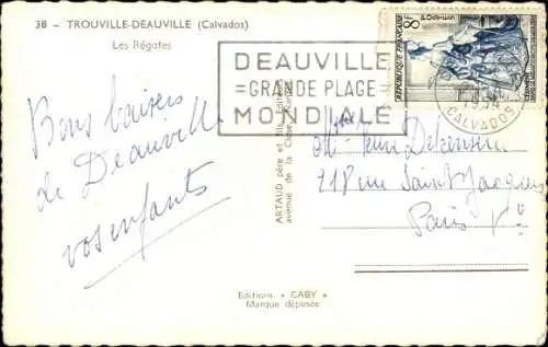 Ak Trouville Deauville Calvados, Les Regates