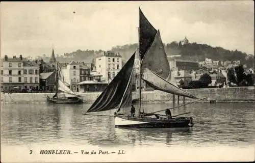 Ak Calvados von Honfleur, Hafen