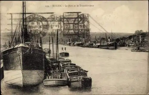 Ak Rouen Seine Maritime, Hafen, Fähre