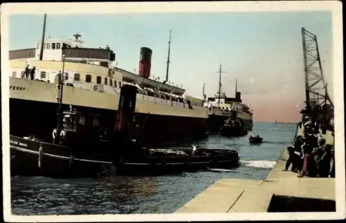 Postkarte Dünkirchen Dünkirchen Norden, Hafen, Fähre