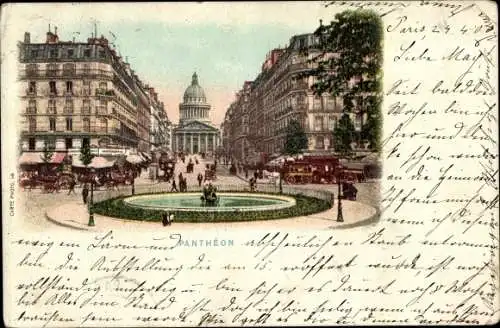 Ak Paris V Panthéon, Straßenpartie