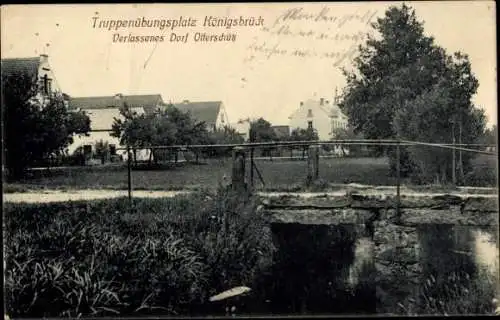 Ak Königsbrück in der Oberlausitz, Truppenübungsplatz, Verlassenes Dorf Otterschütz