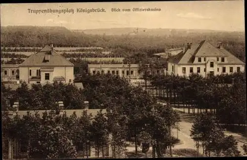 Ak Königsbrück in der Oberlausitz, Truppenübungsplatz, Gesamtansicht, Blick vom Offizierskasino