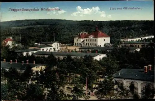 Ak Königsbrück in der Oberlausitz, Truppenübungsplatz, Blick vom Offizierskasino