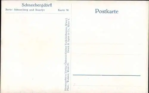 Ak Schneebergdörfl Niederösterreich, Dorfmotiv