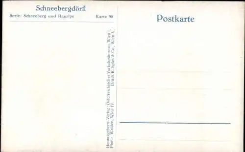 Ak Schneebergdörfl Niederösterreich, Dorfmotiv