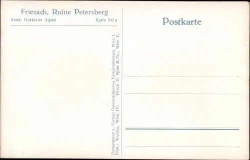 Ak Friesach in Kärnten, Ruine Petersberg