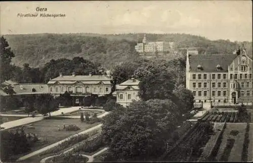 Ak Gera in Thüringen, Küchengarten, Schloss Osterstein