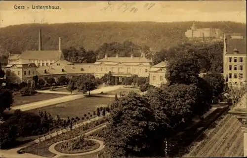 Ak Gera in Thüringen, Küchengarten, Untermhaus, Schloss Osterstein