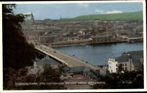 Ak Londonderry Nordirland, Craigavon Bridge von Waterside