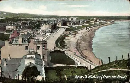 Ak Bray Wicklow Irland, Panorama vom Kopf