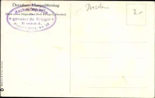 Künstler Ak Bantzer, Dresden, Margarittentag 1911, Mutter mit Kindern