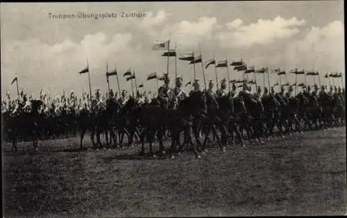Ak Zeithain in Sachsen, Truppenübungsplatz, Kavallerie
