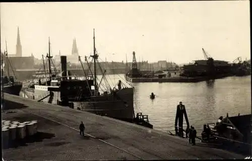 Foto Ak Lübeck in Schleswig Holstein, Dampfer Tärnan im Hafen