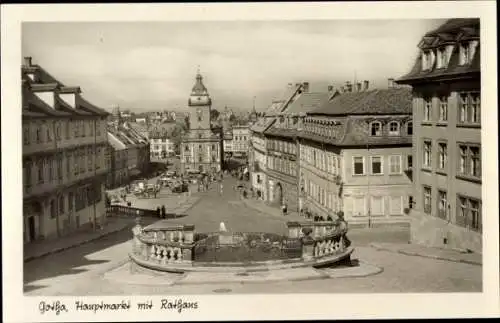 Ak Gotha in Thüringen, Hauptmarkt, Rathaus