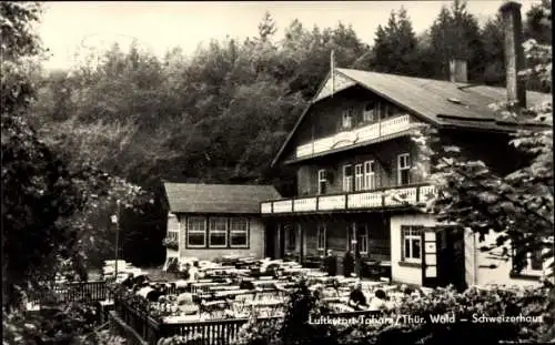 Ak Tabarz im Thüringer Wald, Schweizerhaus, Terrasse