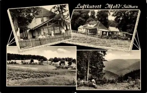 Ak Ilfeld Harztor Südharz, Christianenhaus, Am Hufhaus, Eisfelder Talmühle, Sophienhof