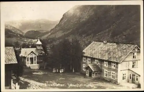 Foto Ak Elvesæter Bøverdalen Norwegen, Teilansicht