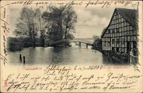 Ak Haderslev Hadersleben Dänemark, Partie an der Süderbrücke