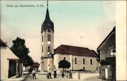 Ak Banzenheim Bantzenheim Elsass Haut Rhin, Kirche