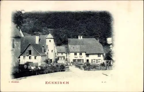 Ak Eckkirch Elsass Haut Rhin, Teilansicht