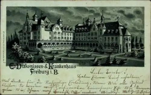 Litho Freiburg im Breisgau, Evangelisches Diakonissenhaus und Krankenhaus