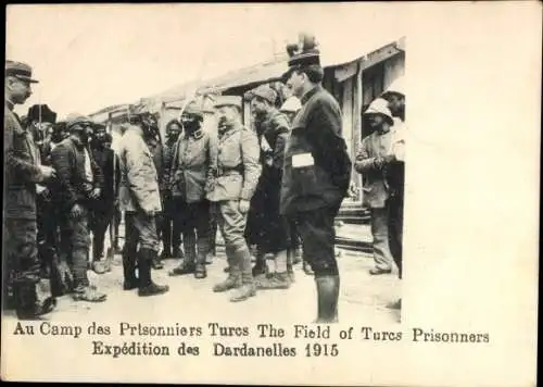 Ak Dardanellen 1915, Türkische Kriegsgefangene, I WK