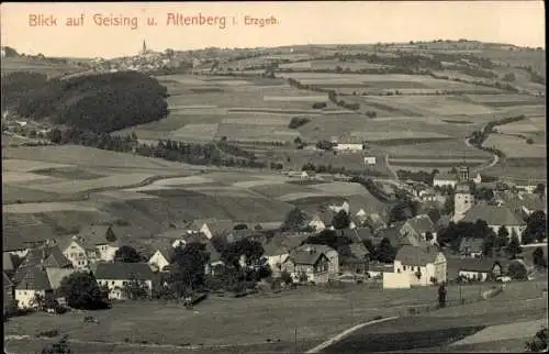 Ak Geising Altenberg Erzgebirge, Totalansicht