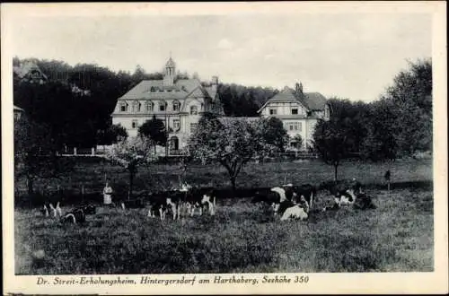 Ak Hintergersdorf Tharandt Sachsen, Harthaberg, Dr. Streit-Erholungsheim