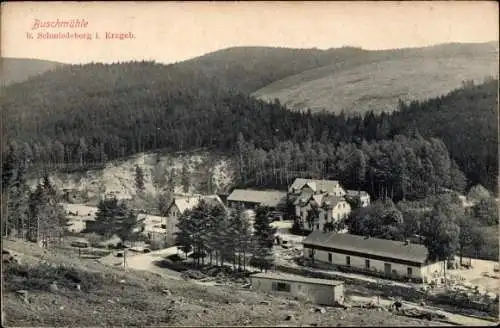 Ak Buschmühle Schmiedeberg Dippoldiswalde im Osterzgebirge, Panorama