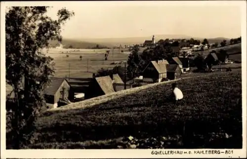 Foto Ak Schellerhau Altenberg Osterzgebirge, Totalansicht, Kahleberg