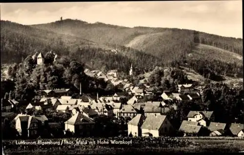 Ak Elgersburg in Thüringen, Gesamtansicht, Hohe Wartskopf