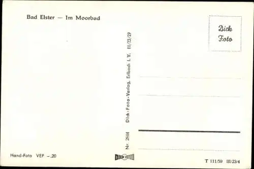 Ak Bad Elster im Vogtland, Moorbad, Badewanne