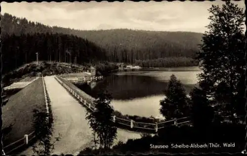 Ak Scheibe Alsbach Neuhaus am Rennweg Thüringen, Stausee, Wald