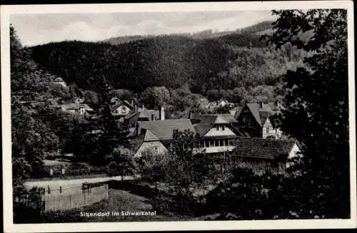 Ak Sitzendorf in Thüringen, Schwarzatal, Teilansicht