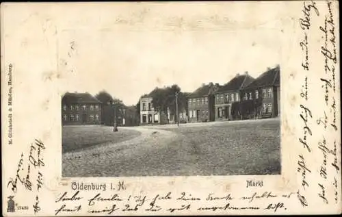 Passepartout Ak Oldenburg in Holstein, Markt