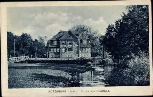 Ak Rotenburg an der Wümme, Am Stadtbad