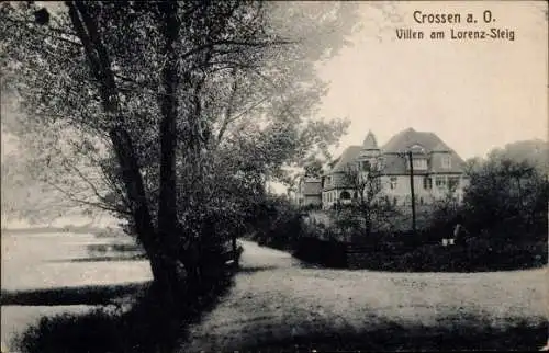 Ak Krosno Odrzańskie Crossen Oder Ostbrandenburg, Villen am Lorenz-Steig