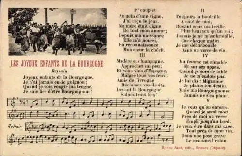 Lied Ak Die Yoyeux-Kinder von Burgund